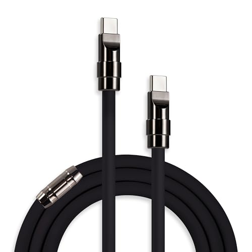 Image of chubbycable Black Chubby - Special Black Samurai Edition Silicone USB C Cable Durable 240W Fast Charging Cable Phones Tablets Power Bank Charger Cord, Type C to Type C, 0.32FT