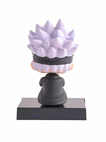 Image of AUGEN Super Hero Satoru Gojo 2 Action Figure Limited Edition Bobblehead with Mobile Holder for Car Dashboard, Office Desk & Study Table (Pack of 1)(Plastic)