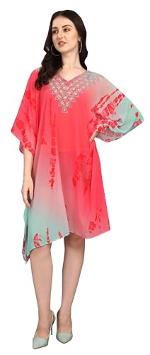Caftans taille plus en georgette de qualité supérieure pour maillot de bain