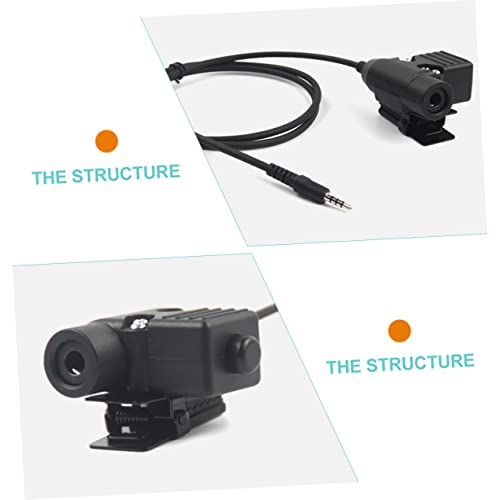 Adaptador de cable con botón PTT OSALADI 4 piezas miniatura 6