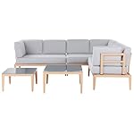 Lounge-Set Rima III Aluminium 6-Sitzer Grau/Hellbraun