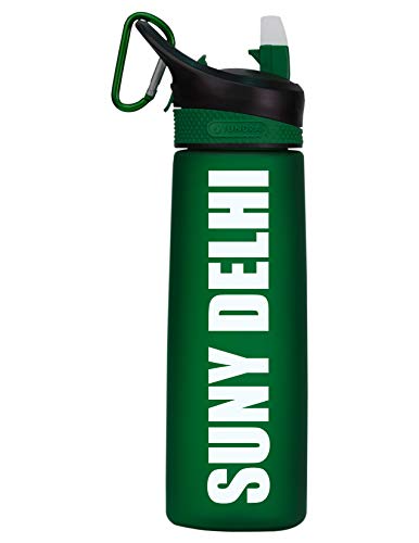 The Fanatic Group SUNY Delhi Tritan Plastic Frosted Sport Bottle, Design-2 - Green