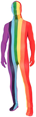 Forum Novelties Adult Disappearing Man Solid Color Stretch Body Suit, Rainbow, Medium/Large