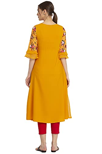 Image of ALC Creation Women's Crepe Printed A-line Kurti