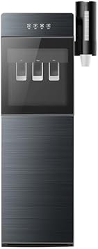 Water Cooler, Hot & Cold Freestanding Dispenser, Bottom Loading with Cup Holder, Ideal for Coffee, Tea, Bar or Dorm