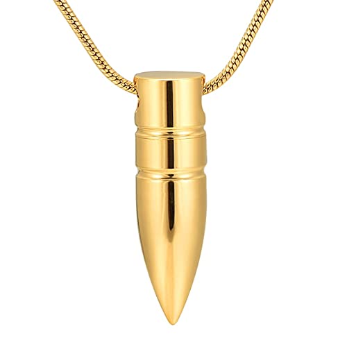 Pendentif noir pour cendres acier inoxydable, collier de crémation et urne souvenir d'or