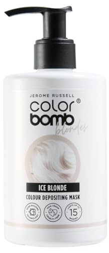 Jerome Russell ICE BLONDE Colour Bomb | Blonde Depositing Hair Mask | Nourishing Semi-Permanent Colour & Shine Treatment | Vegan & Cruelty-Free | 300ml