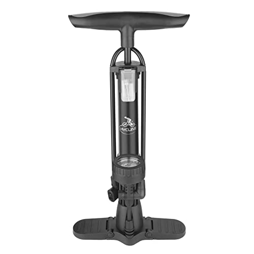 Hycline Bike Floor Pump With Gauge,Bicycle Tire Pump Inflator With High Pressure 160 Psi,Fits Schrader And Presta Valve,Air Pump For Bike Tires Mtb Sports Balls-Black #TOP8