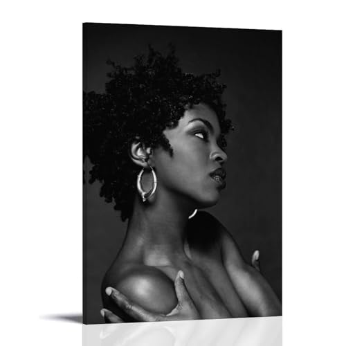 CJianqiang Lauryn Hill.2 - Póster de lienzo con diseño de cantante de álbum musical, pintura artística para decoración, 20 x 30 cm, estilo marco