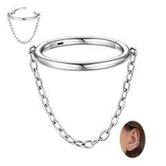 Silver Hoop with 1 Chain