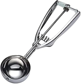 AEX Ice Cream Scoops with Easy Trigger - Large Sized (6cm) Stainless Steel Cookie Scoop for Ice Cream, Meatballs, Mellon Balls, Mashed Potatoes and Muffins