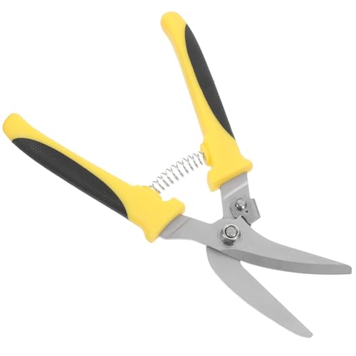 Genérico Tijeras Manuales de Acero Inoxidable para Cortar Hierro y Chapa Metálica Tijeras de Acero al Carbono Mango Antideslizante Bicolor Herramienta de Corte Industrial para Uso