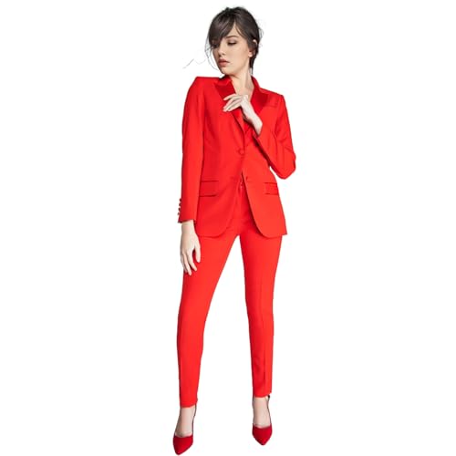 TIANMEI Womens Tuxedo Suit 2 Piece Formal Pants Suits for Women Peaked Lapel Professional Blazer Pant Casual Business Outfit3