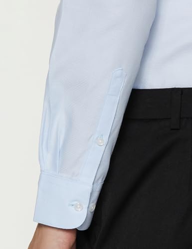Image of Peter England Men's Classic Textured Slim Fit Full Sleeve Shirt | Wonder Fabric | Cotton Rich | Premium Dobby