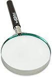 Real Glass Magnifying Glass for Reading - Handheld Magnifier with Strong Magnification for High Clarity - 75mm Diameter