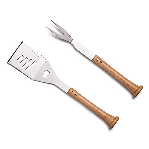Baseball BBQ Set Multiusos Spatula y Tenedor con Mango de Madera miniatura 1