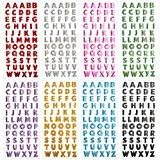 Blulu 8 Colors Glitter Alphabet Letter Stickers for Grad Cap and Handicraft Art, Glitter Self Adhesive Alphabet Stickers (8 Sheets) (8 Sheet Color 1)