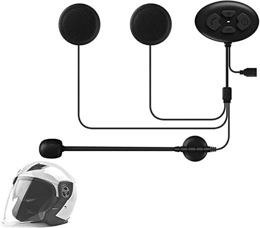 YOVDA Casco de motocicleta con Bluetooth Bluetooth 50 auriculares deportivos impermeables para motocicleta casco inalámbrico para manos libres