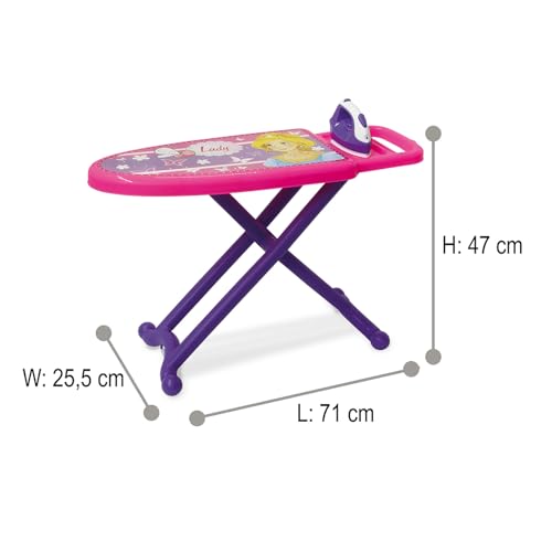 JAMARA 460259 - Little Laundry Princess - Rollenspiel Bügelset - Stabile Kippsichere Mechanik, für Kinder Optimierte Höhe, Wäscheklammern, Kleiderbügel zum Aufhängen Der Kleider, leichte Montage