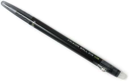 Pilot Frixion Ball slim Retractable Erasable Gel Ink Pens,fine Point, 0.38 Mm - Black Ink- Value set of 3 & 3 Gel Ink Pen Refill Pack