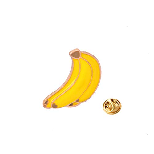 Weisin Broschen Anstecknadeln Set Obstpflanze Brosche Anstecknadel für Kleidung Taschen Rucksack Kleid Schmuck DIY Zubehör,香蕉C1097-3