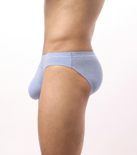 WINDAY Men's Briefs Modal Silk Low Rise Bikini Brief Soft Moisture Wicking Underwear3