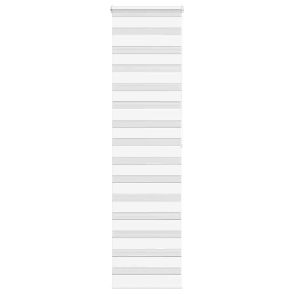 vidaXL Zebra Blind White 65x200 cm Fabric Width 60.9 cm Polyester, zebra roller blind, dual roller blind, zebra blind for window, double roller blind