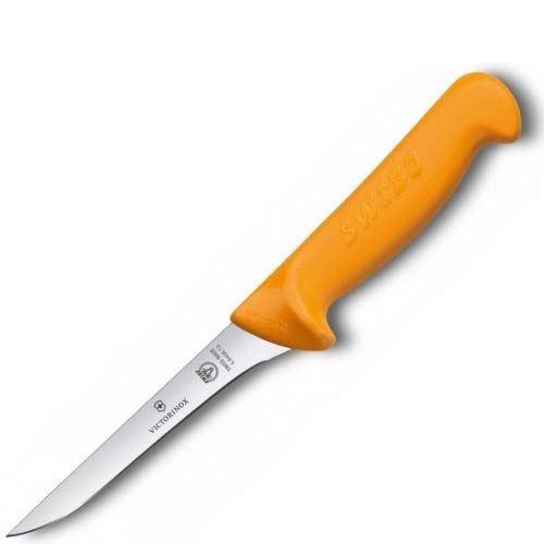 Victorinox Swibo Küchen-/Ausbeinmesser Schmal, Extra Scharfe Klinge, Signalfarbe, Sicherheitsgriff, Spülmaschinenfest – Ansicht 3