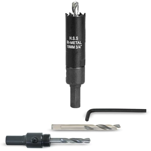VIKITON 3/4 inch Hole Saw for Wood Metal Plastic & Drywall with Arbor