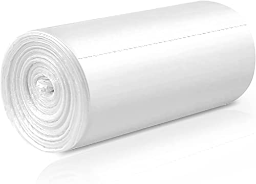 Image of WAIKAS 8 Gallon Trash Bags, 42 Counts, Flag Garbage Bags with No Flaps and No Ties, 55 * 70cm, 8g /pcs, Unscented, White