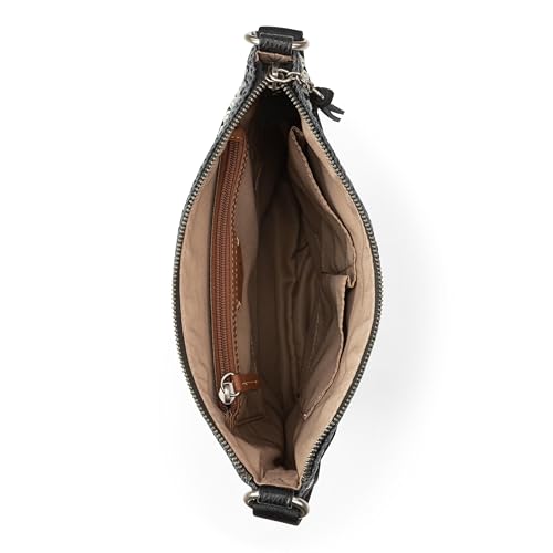 Image of The Sak Lucia Leather Crossbody Purse - Premium Leather Women's Handbag for Everyday & Travel - Cross Body Bag With Zipper