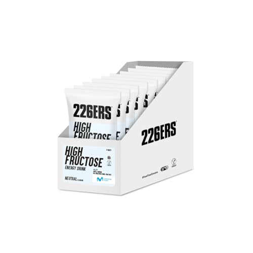 226ERS - High Fructose Energy Drink, Bebida Energética para Deportistas, con Maltodextrina y Fructosa, Vegano y Sin Gluten, Aporte Hidratos de Carbono, Sabor Neutro, Estuche 9 Monodosis x 90 g