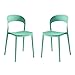 eacommerce | Sedia impilabile da cucina | Polipropilene 40x39x78 cm | Leggera, facile da pulire, design ergonomico | Adatta per interni ed esterni, resistente e versatile (Set 2 Sedie, Verde Menta) immagine