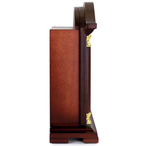 Bedford Redwood Mantel Clock with Chimes