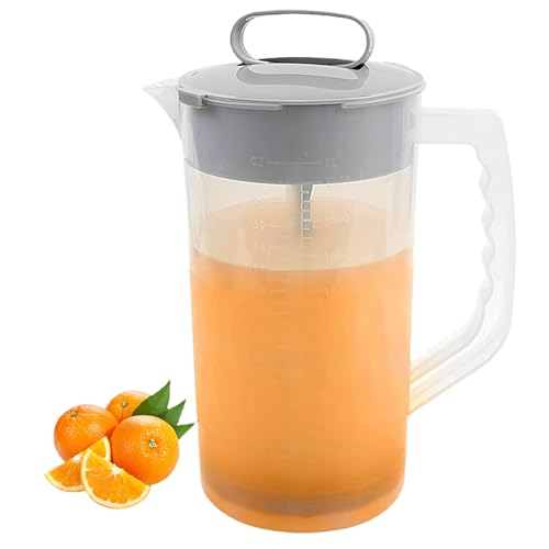 Jarra mezcladora, recipiente de jugo de boca extra ancha con agarre antideslizante, dispensador de bebidas, jarra de té y limonada resistente, perfecta para camareros, batidos, café helado con