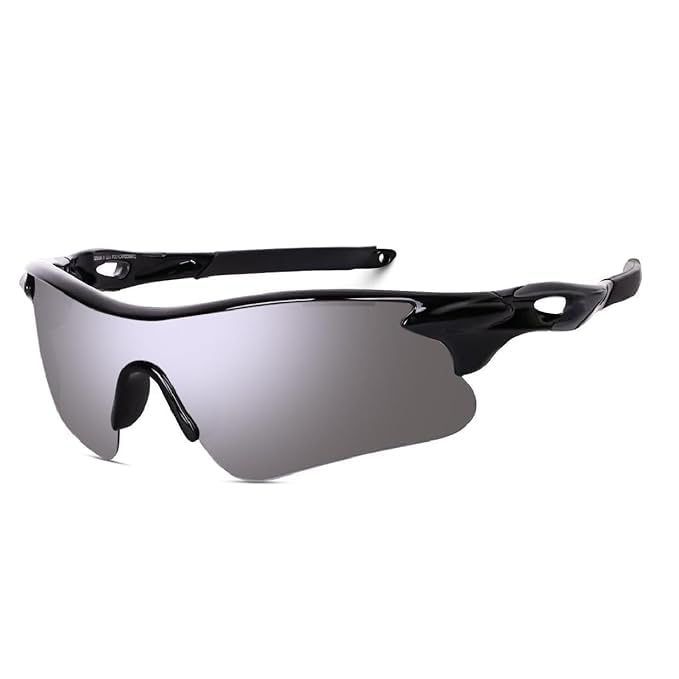 Image of Black Jones Sports Sunglasses for men and women Cycling Mountain Travelling Cricket Trekking Baseball Fishing Cycling Running Golf Motorcycle Tac Glasses UV400