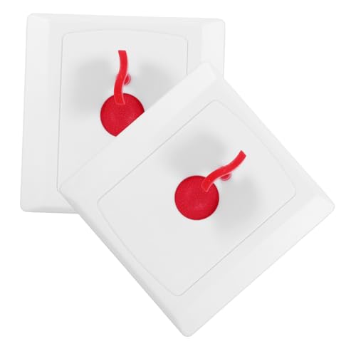 OSALADI 2pezzi Pulsante Di Chiamata Di Emergenza Per Anziani Design Montato Parete Facile Accesso Per Situazioni Critiche Dispositivo Di Allerta Sos Per Casa e Assistenza Include Chiave