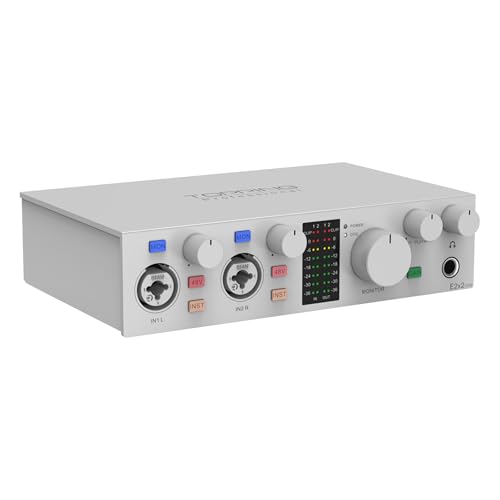 Interface audio USB Topping E2x2 OTG avec sortie SPDIF et port smartphone blanc