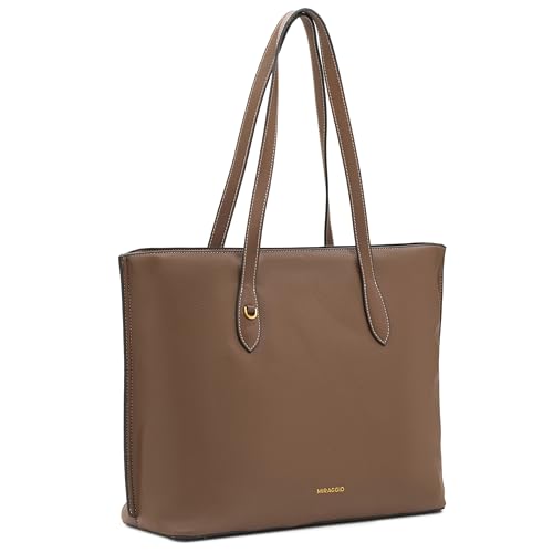 Image of Miraggio Sandra 13 Inch Laptop Tote Bag For Women Office Use | Office Tote Bag With Zipper Closure | Stylish Totes