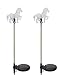 Solar Powered Horse Garden Stake Outdoor Color Change Lights (Set of 2)