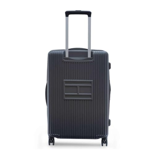 Image of Tommy Hilfiger Medium Hard Luggage Empire X - Grey | Check-in Trolley Bag with TSA Lock | 360 Spinner Double Wheels | Telescopic Handle | Polycarbonate Shell Suitcase | 68cm | 63L Capacity