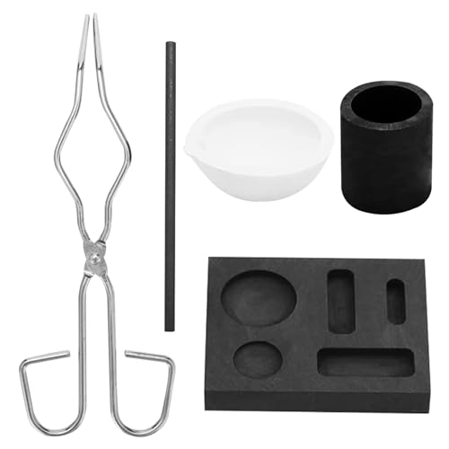 La Mejor Lista de Metales de fundición de esta semana. 39 Kit de fundición de oro, herramientas fundición bricolaje crisol grafito resistente al calor para el metal metal Cobre oro