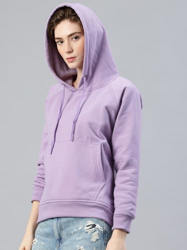 Image of ADBUCKS Women's Cotton Winter Jacket Sweatshirts Casual Drawstring Clothes Pullover Hoodie With Kangaroo Pocket Ii Womens Jacket Ii Winter Sweater Hoodie For Women & Girls