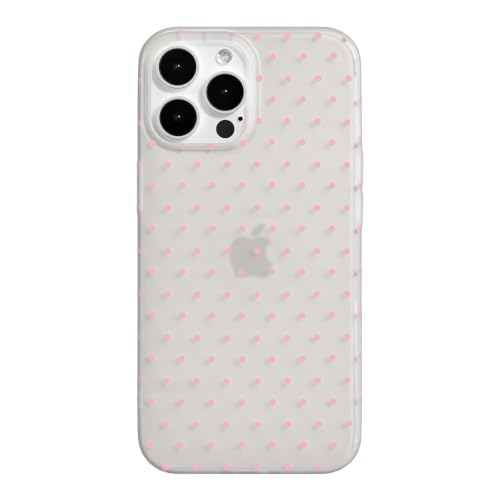 inewateri for iPhone 13 Pro Case Cute Polka Dot-Matte Light Pink