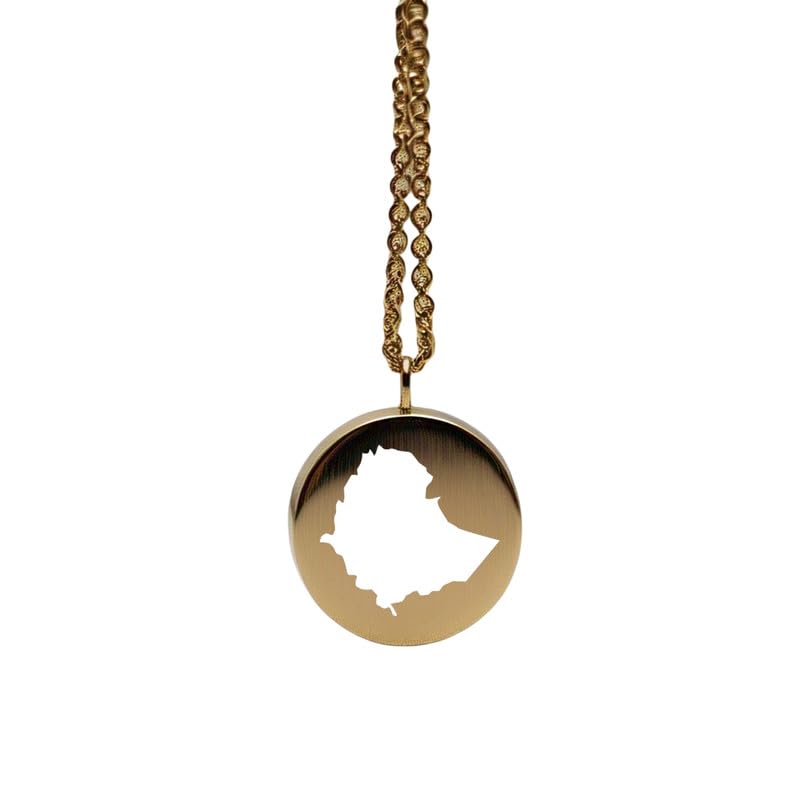 Pendentif carte de l'Éthiopie, le cadeau idéal pour voyageuse passionnée