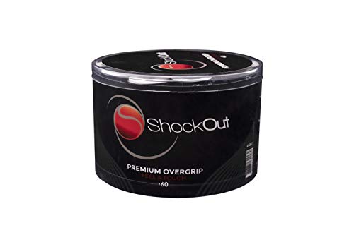 ShockOut Boîte De 60 Overgrips Premium Lisses Blanc Et Noir