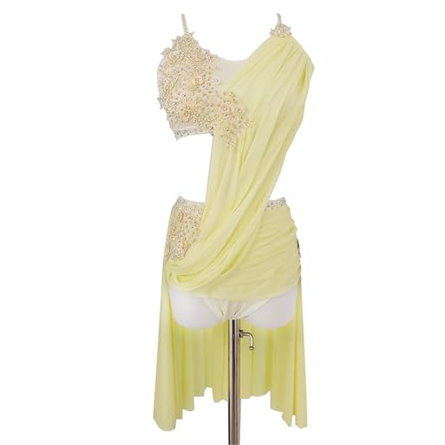 JoyCan Girl's Yellow Lyrical Dance Costume