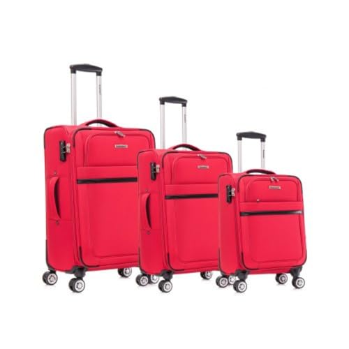 3-Piece Fabric Luggage Set, Suitcase, 20''/26''/30'', Softside Luggage, Travel Carry-On Luggage, Top and Side Handles, Combination Lock, Telescopic Handle, Interior Dividers - Main Image