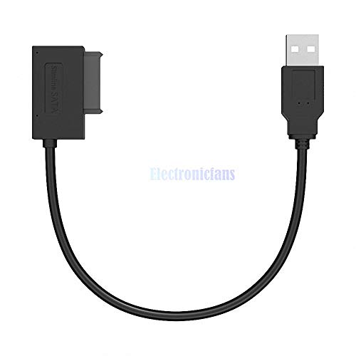 Cable Adaptador USB 2.0 a SATA 13 Pin Slimline para Laptop miniatura 6