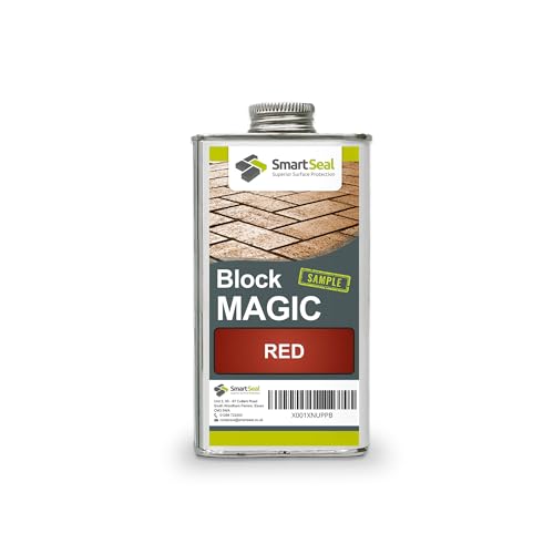 Smartseal ‘Block Magic' – A Re-Colouring Block Paving Sealer. Superior to a Concrete Paint - Transform Old Block Paved Drives or Patios - Easy to Apply (Red, 150ml Sample)